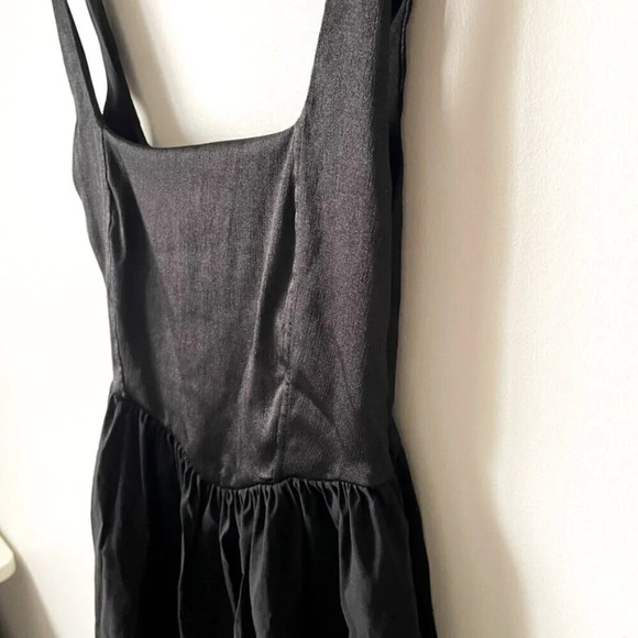 Zara Contrast Corset Combination Mini Dress Black Size Small - Picture 6 of 12